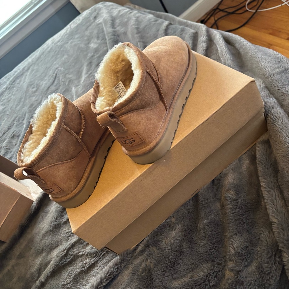 UGG Tan Shearling Boots